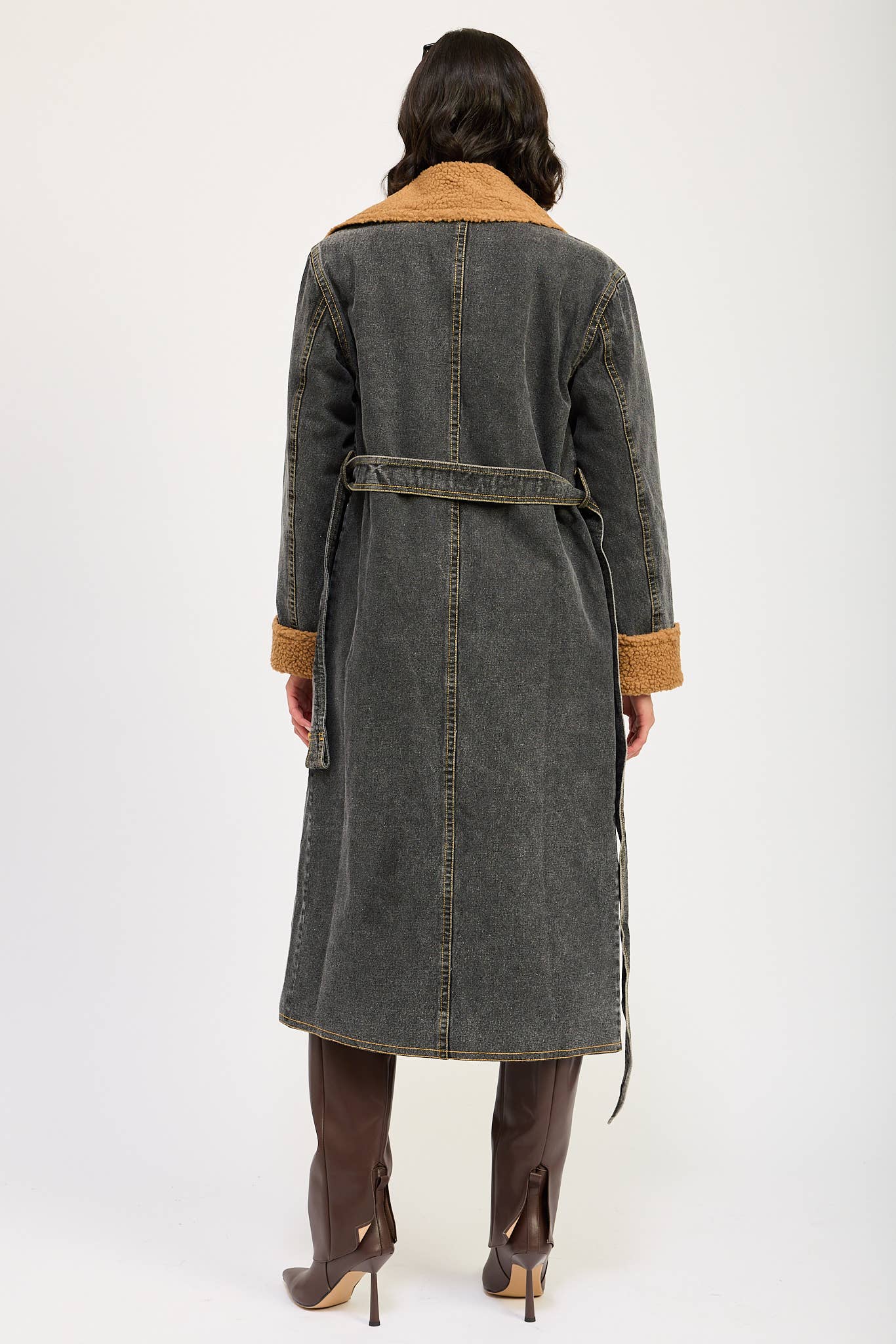 DENIM SHERPA COAT