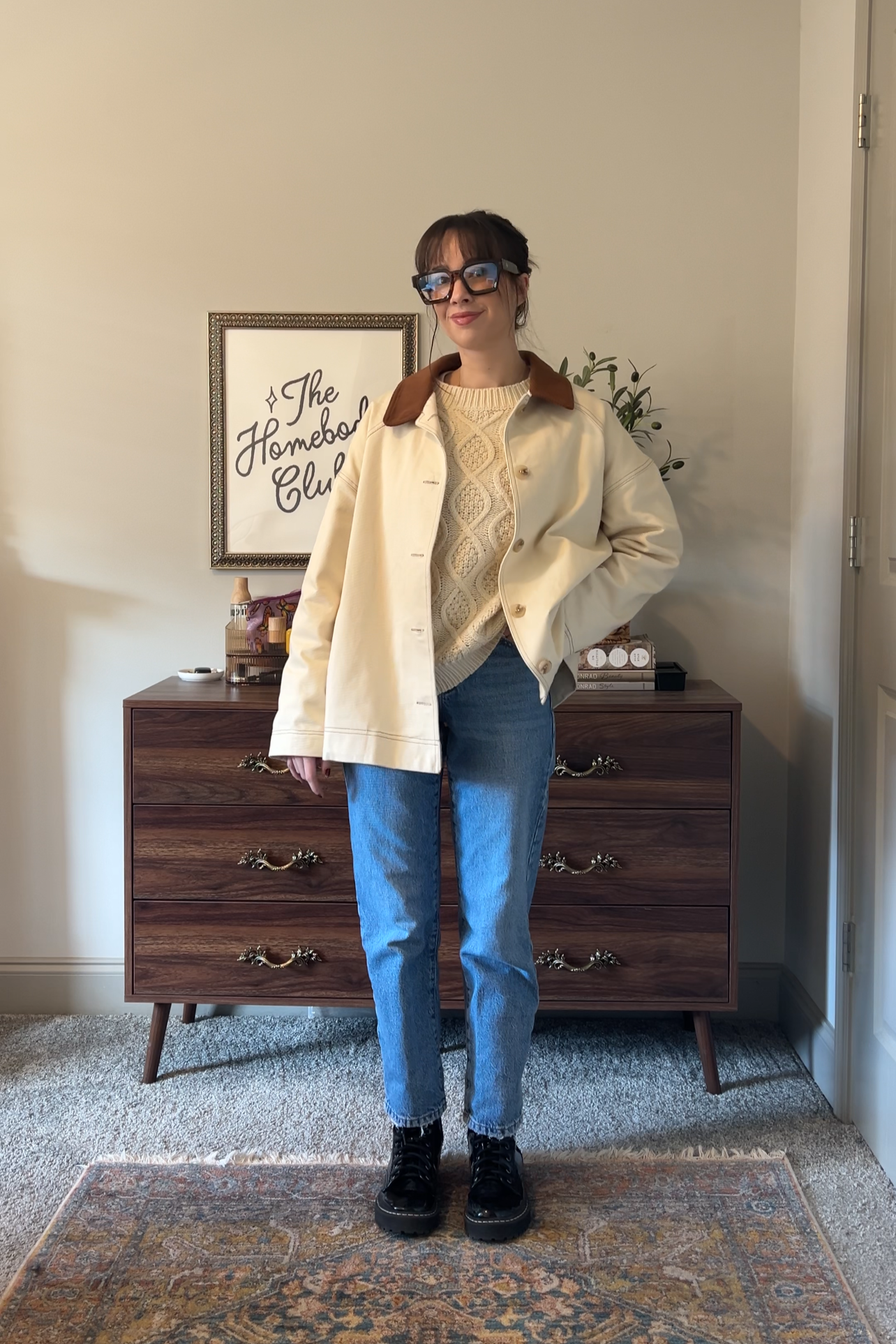 ANNA CORDUROY COLLARED BARN JACKET