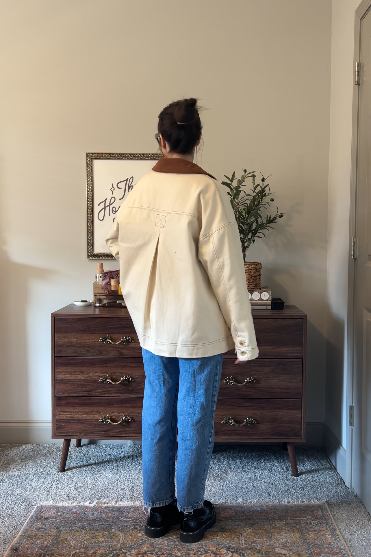 ANNA CORDUROY COLLARED BARN JACKET