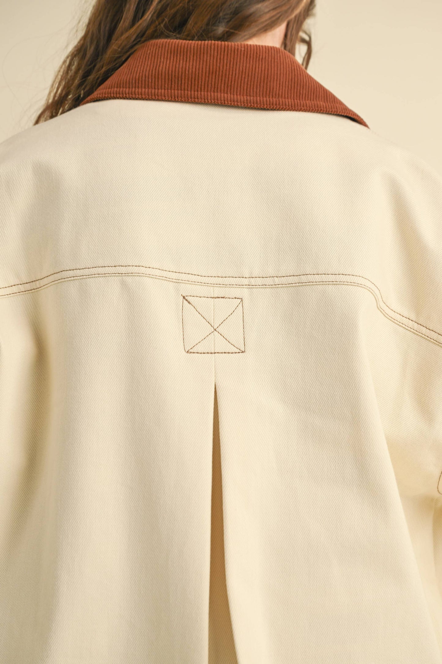 ANNA CORDUROY COLLARED BARN JACKET