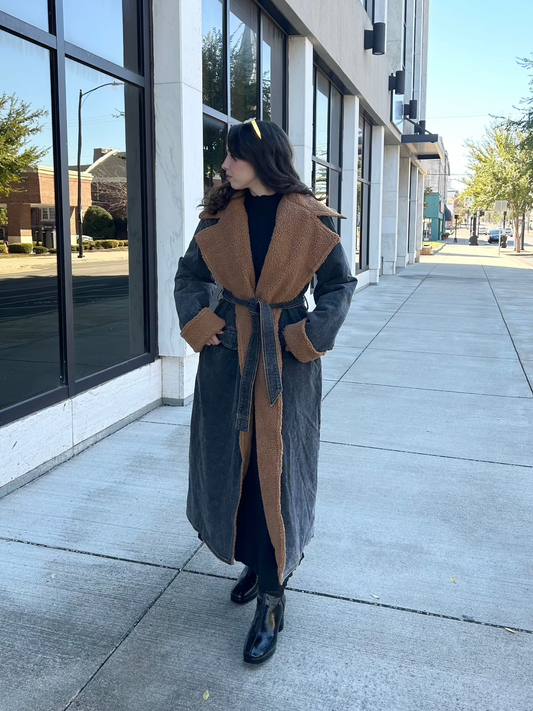 DENIM SHERPA COAT